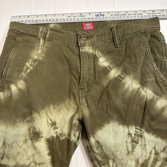 PANTS TAPER Levi's XX Chino Standard MENS  32x32 Regular Fit Green Tie Dye - Picture 6 of 9